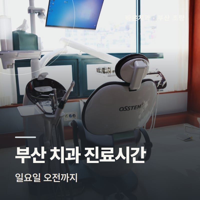 부산 치과 진료시간, 일요일 오전까지